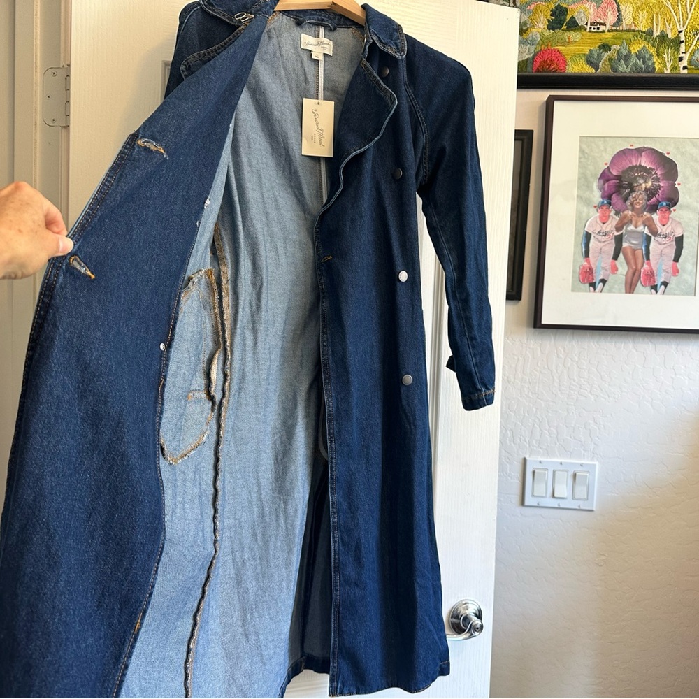 NWT Universal Thread Denim Trench Coat. Size: XS. Excellent condition 💙 - Picture 13 of 15